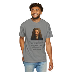 Isaac Newton Quote T-Shirt — "Gravity wasn't my idea" Scientific Humor Tee
