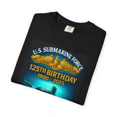 U.S. Submarine Force 125th Birthday Officer T-Shirt — "Silent Service" 1900–2025