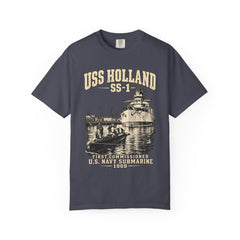 USS Holland SS-1 Submarine Vintage Graphic T-Shirt — Navy History Tee