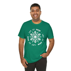 Let It Snow Snowflake T-Shirt — Christmas Winter Tee