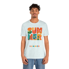 Summer Graphic Tee — Colorful Tropical "SUMMER" Typography T-Shirt