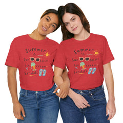 Summer Is — Graphic Tee (Sunglasses, Ice Cream & Sandals)