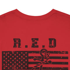 R.E.D. American Flag Submariner T-Shirt — "Until They Come Home" Patriotic Tee