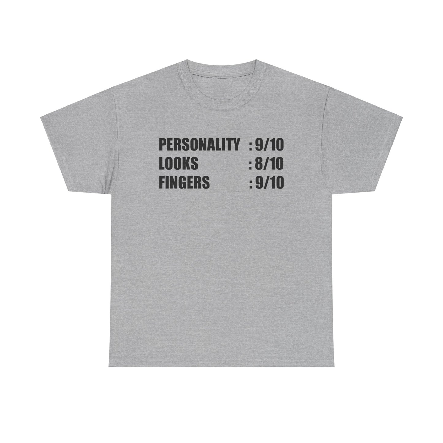 Personality, Looks, Fingers Count - Unisex Heavy Cotton Tee / Prosthetic Humor / One Leg / One Arm / Missing Fingers