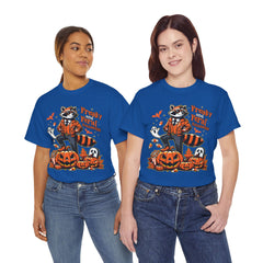 Freaky And Feral Halloween Raccoon! Graphic Unisex Heavy Cotton Tee