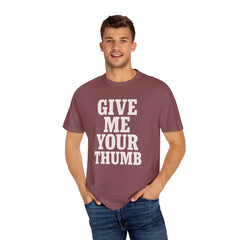 Two And A Half Men Inspired Graphic T-Shirt - Give Me Your Thumb Vintage Tee