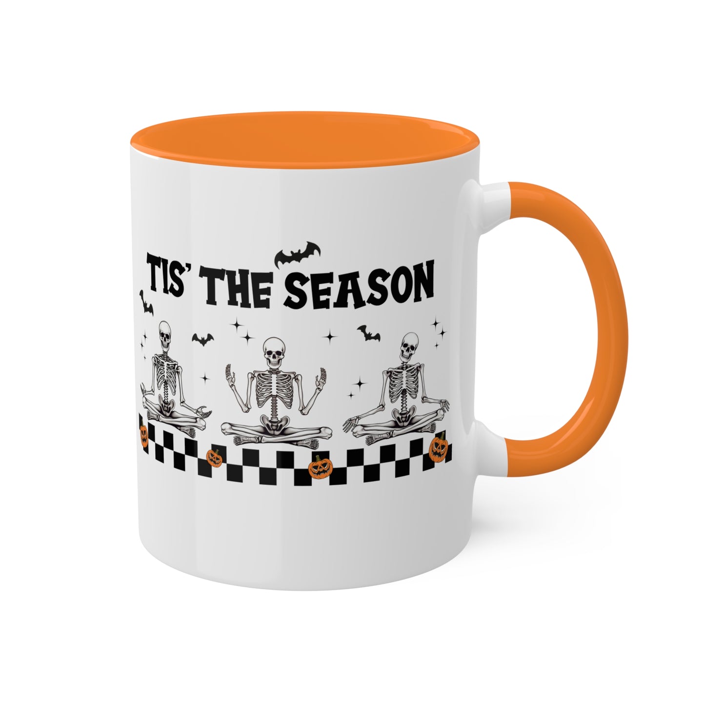 Halloween Tis The Season Skeletons & Pumpkins Graphic 11oz Mug