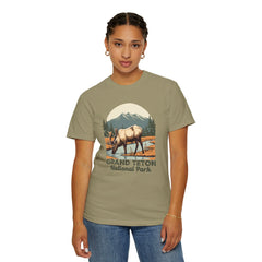 Grand Teton National Park Graphic, Comfort Colors Soft Relaxed Fit Unisex Garment-Dyed T-shirt