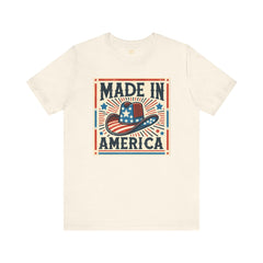 Made In America Cowboy Hat Graphic, Unisex Jersey Short Sleeve Tee