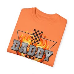 GO DADDY graphic, Comfort Colors 1717, unisex garment-dyed t-shirt, retro graphic tee, gift for him, Birthday gift tee, Vintage checkered graphic tee, Flames Tee, Fathers Day Shirt