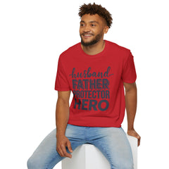 Husband Father Protector Hero Unisex Softstyle T-Shirt