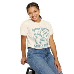 Support Local Street Cats, Retro Style Comfort Colors Shirt