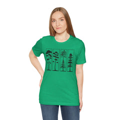 Nature-Inspired Unisex Jersey Tee, Tree Graphic T-Shirt, Eco-Friendly Fashion, Gift for Nature Lovers, Casual Wear, Outdoor Adventure