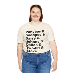 The Outsiders Shirt, Greasers Characters Shirt, Unisex Jersey Short Sleeve Tee