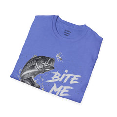 Bite Me Unisex Softstyle T-Shirt  A unique gift idea for people who love to fish