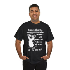 Clumsy Funny Penguin Graphic Tee | Unisex Heavy Cotton Tee | Great Gift for Animal Lovers, Birthdays, Casual Wear, Humorous Gifts, Everyday Style