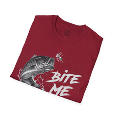 Bite Me Unisex Softstyle T-Shirt  A unique gift idea for people who love to fish