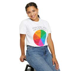 Motivational Talking Head Unisex Garment-Dyed T-Shirt - "And You May Ask Yourself"