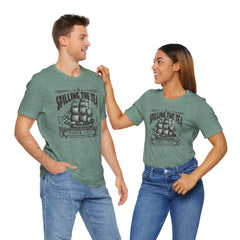 Spilling The Tea Since 1773, Sailing Ship Graphic, Unisex Jersey Short Sleeve Tee