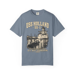 USS Holland SS-1 Submarine Vintage Graphic T-Shirt — Navy History Tee
