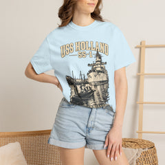 USS Holland SS-1 Submarine Vintage Graphic T-Shirt — Navy History Tee