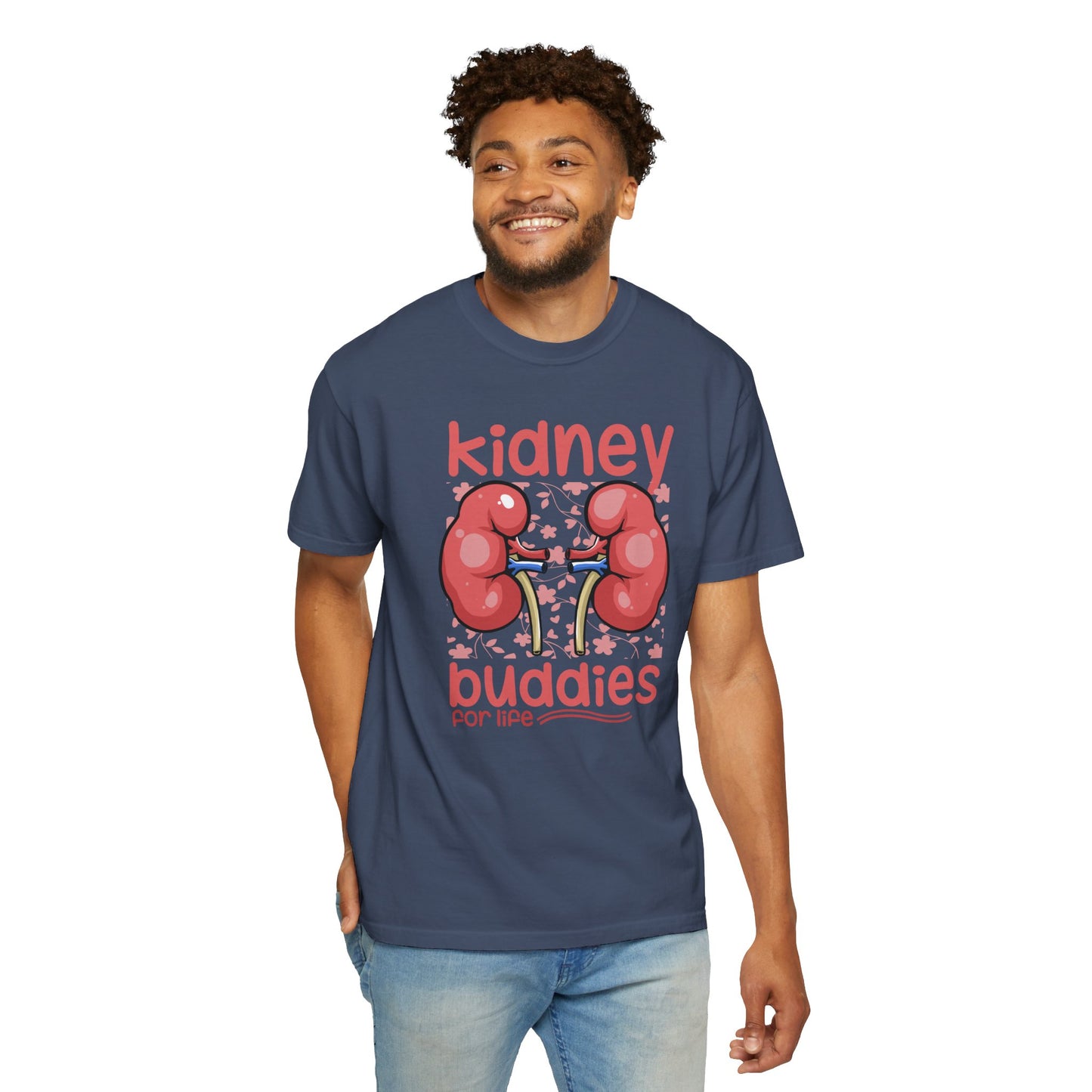 Kidney Buddies For Life, Graphic Unisex Garment-Dyed T-shirt