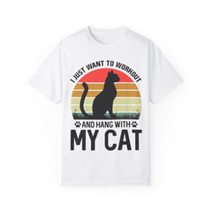Workout & Cat Lover Unisex T-Shirt - I Just Want to Workout and Hang with My Cat