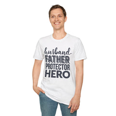 Husband Father Protector Hero Unisex Softstyle T-Shirt