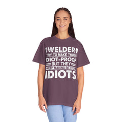 Fun Welder T-Shirt - 'Idiot-Proof' Design for Welding Enthusiasts