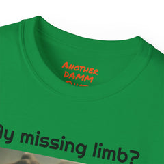 My Missing Limb? It Was Stampeding Elephants! - Unisex Ultra Cotton Tee | Leg Amputee, Limb Awareness, Amputee Gag, Arm Amputee, Amputee Fun