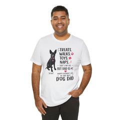Personalized Dog Dad T‑Shirt — "Treats. Walks. Toys. Naps." Father's Day Gift