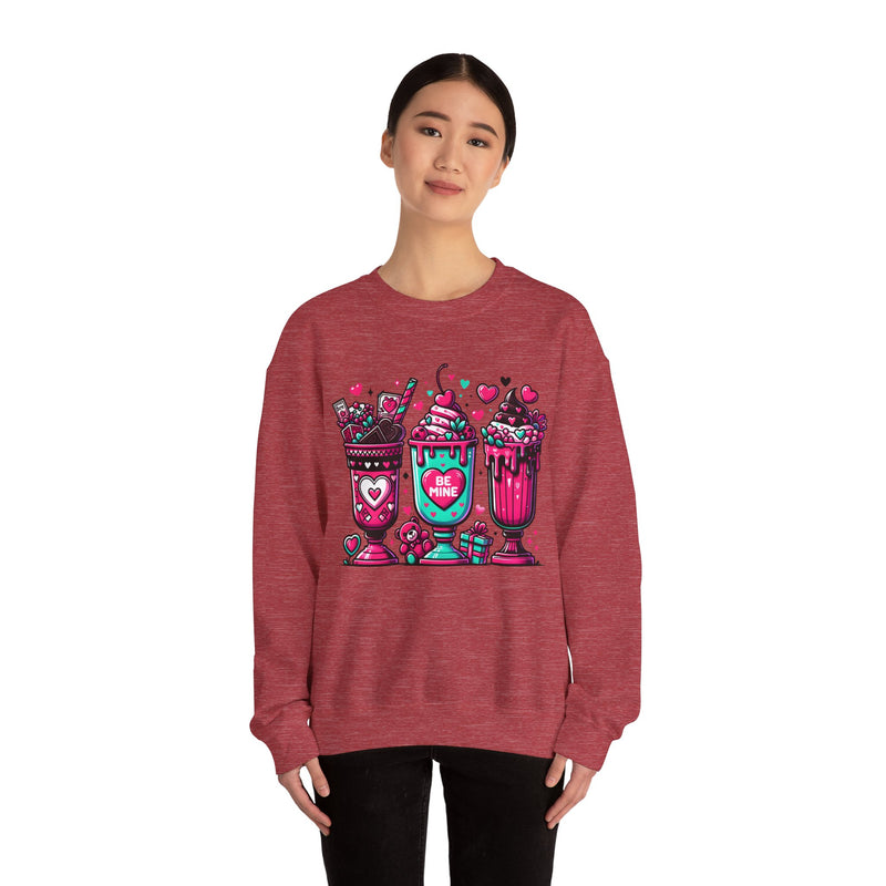 Woman's Be Mine Coffee Valentine -  Unisex Heavy Blend™ Crewneck Sweatshirt