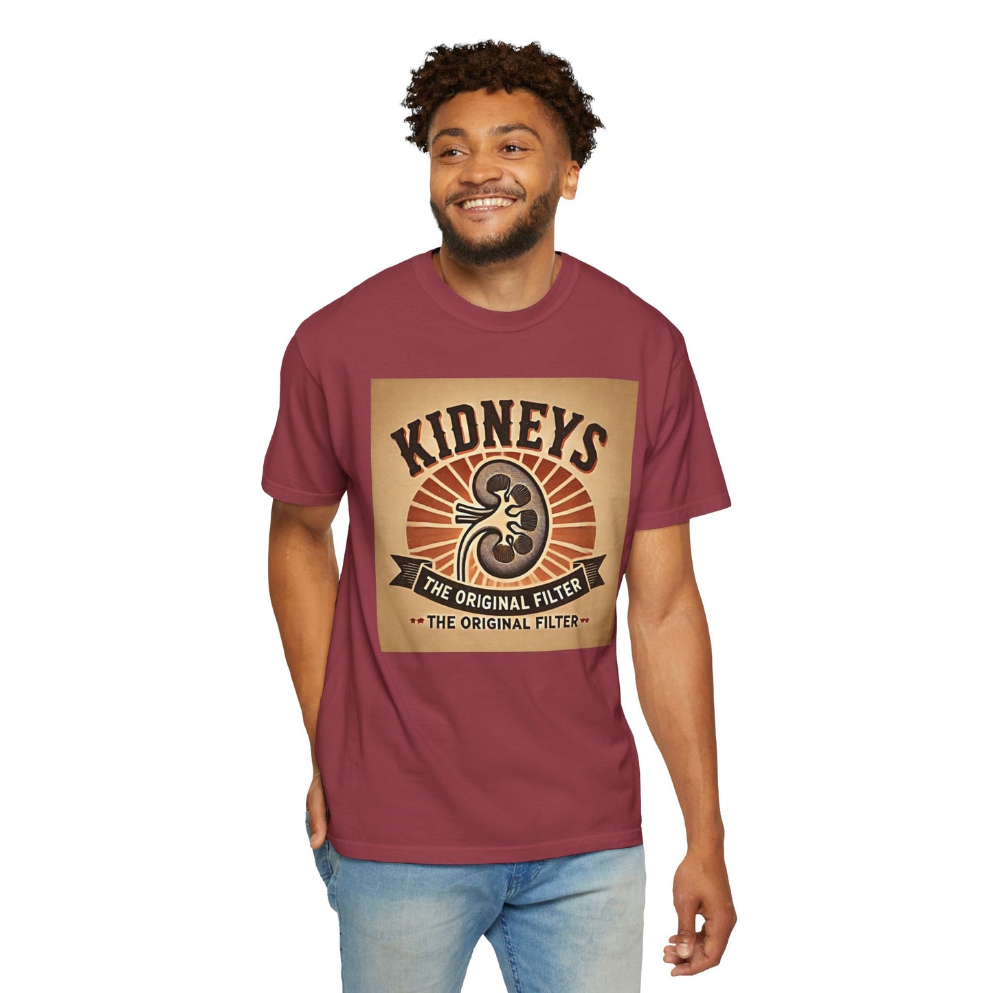 Kidneys The Original Filter, Graphic Unisex Garment-Dyed T-shirt