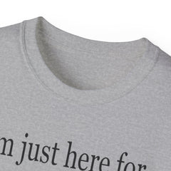 I'm Just Here For the Snacks Mahjong Tiles Unisex Ultra Cotton Tee / See our matching Coffee Mugs