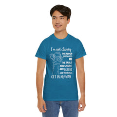 Clumsy Funny Ostrich Graphic Tee | Unisex Heavy Cotton Tee | Great Gift for Animal Lovers, Birthdays, Casual Wear, Humorous Gifts, Everyday Style