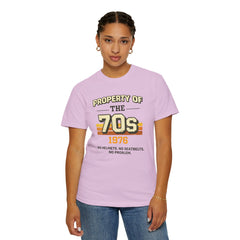 70s Retro Tee – "Property of the 70s 1976" Vintage Graphic T-Shirt