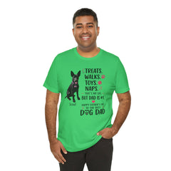 Personalized Dog Dad T‑Shirt — "Treats. Walks. Toys. Naps." Father's Day Gift