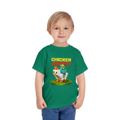 Toddler Chicken Jockey Tee - Fun Minecraft Animal T-Shirt for Kids