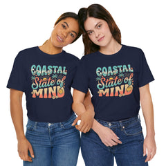 Coastal State of Mind Tee — Retro Beach Graphic T-Shirt