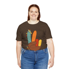 Thankful Teacher T‑Shirt – Hand Turkey Teacher Appreciation Tee