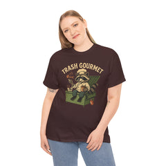 Trash Gourmet Unisex Heavy Cotton Tee, Funny Graphic T-Shirt, Quirky Casual Wear, Unique Gift for Food Lovers, Eco-Friendly Apparel