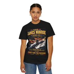 USS James Monroe SSBN-622 Submarine T-Shirt — Forty One For Freedom Patriotic Crew Tee