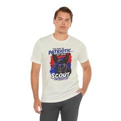 Personalized With Your Dogs Image and Name Patriotic Unisex Jersey Short Sleeve Tee