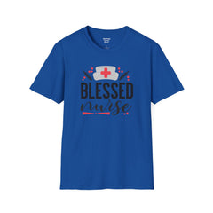 Blessed Nurse - Unisex Softstyle T-Shirt | Nurse Awareness, Medical Apparel, Gift For Her, Scrub Tee, Hospital Staff Gift, Registered Nurse
