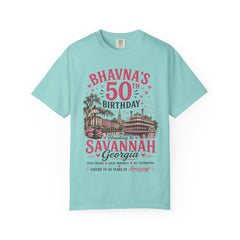 Bhavna Personalized 50th Birthday Girls Trip Savannah, Georgia T-Shirt