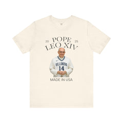 Pope Leo XIV Villanova Fan Short Sleeve Tee - Made in USA