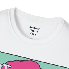 HOT Pink Cotton Candy Haired Pop Art Lady Unisex Softstyle T-Shirt