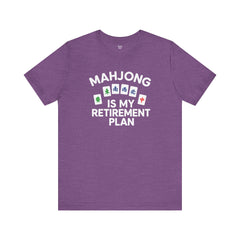 Mahjong Retirement Plan Tee, Fun Unisex T-Shirt for Game Lovers, Perfect Gift for Retirees, Mahjong Enthusiasts, Casual Wear
