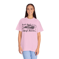 Sports Car Drift Unisex T-Shirt - Work Hard, Drift Harder