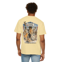 Lauren McGowan Front Logo Back Graphic Baldwin Harbor Animal Hospital "Who Let the Cats Out?" T Shirt